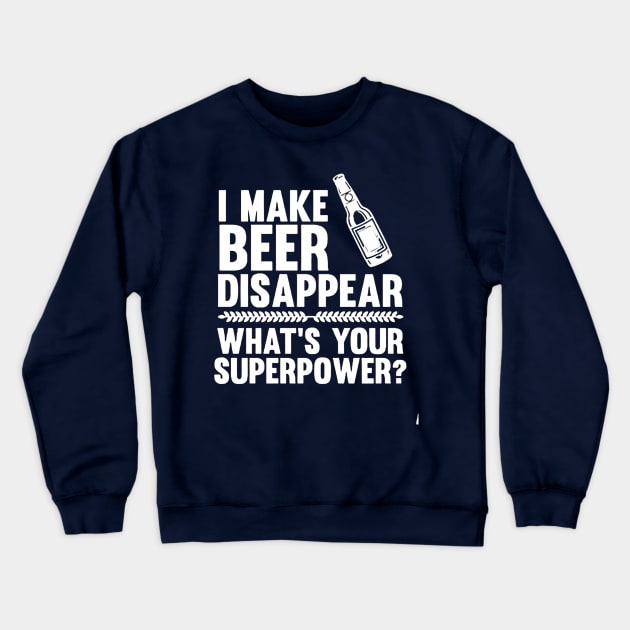 BEER DISAPPEAR Crewneck Sweatshirt by davidkam